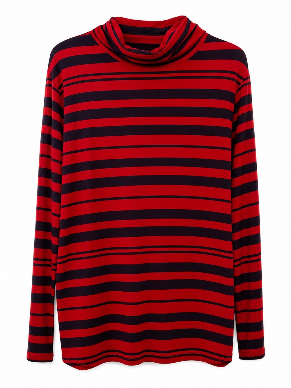 Coldwater Creek Red & Blue Striped with ruching on the collar and sides, 3X